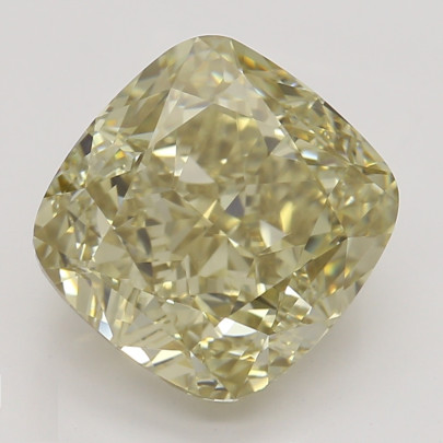 Farebný diamant cushion, fancy hnedasto-zelenkasto žltý, GIA 2871610122 Y5 2