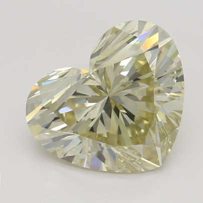 Farebný diamant srdce, fancy light hnedasto-zelenkasto žltý, GIA 4835360114 Y4 2