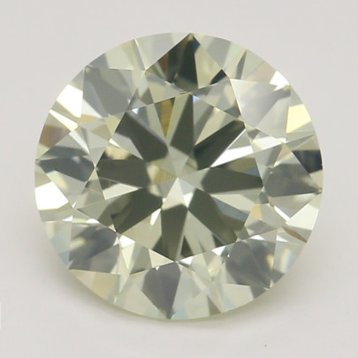 Farebný diamant okrúhly briliant, fancy light zelenkasto žltý, GIA 1873100170 Y4 2