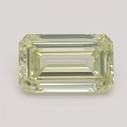 Farebný diamant emerald, fancy light zelenkasto žltý, GIA 5870650095 Y4 2