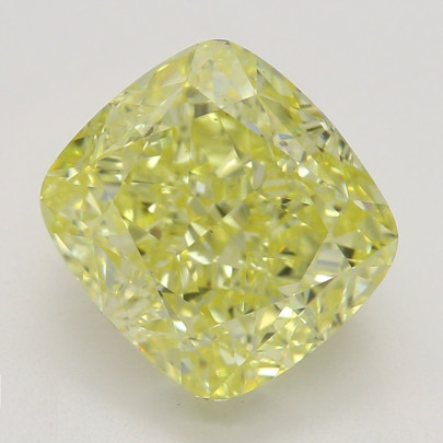 Farebný diamant cushion, fancy intense žltý, GIA 1872520001 Y6 2