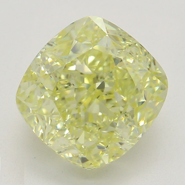 Farebný diamant cushion, fancy žltý, GIA 5845780175 Y5 Farebný diamant cushion, fancy žltý, GIA 5845780175 Y5