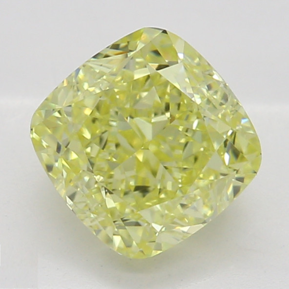 Farebný diamant cushion, fancy intense žltý, GIA 2872810292 Y6