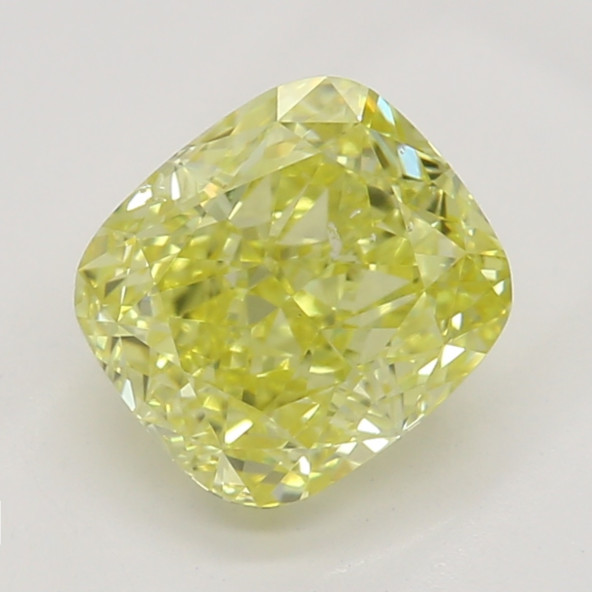 Farebný diamant cushion, fancy intense žltý, GIA 5871730565 Y6