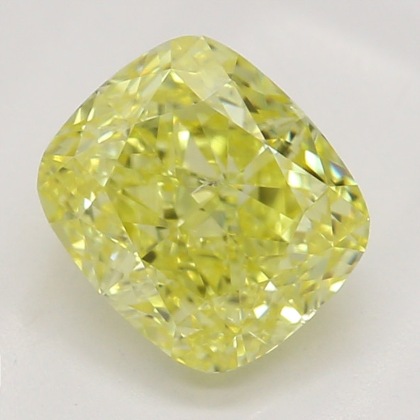 Farebný diamant cushion, fancy intense žltý, GIA 5872810225 Y6