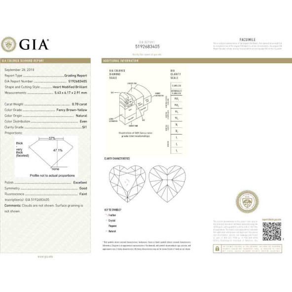 Certifikat GIA pre prirodny farebny diamant srdce fancy hnedožltý 0 1826470210Y5 Certifikat GIA pre prirodny farebny diamant srdce fancy hnedožltý 0 1826470210Y5