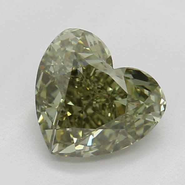 Prírodný farebný diamant s GIA certifikatom srdce fancy dark tmavo sivo zelenožltý 0.70 ct SI2 1825820111_Y9