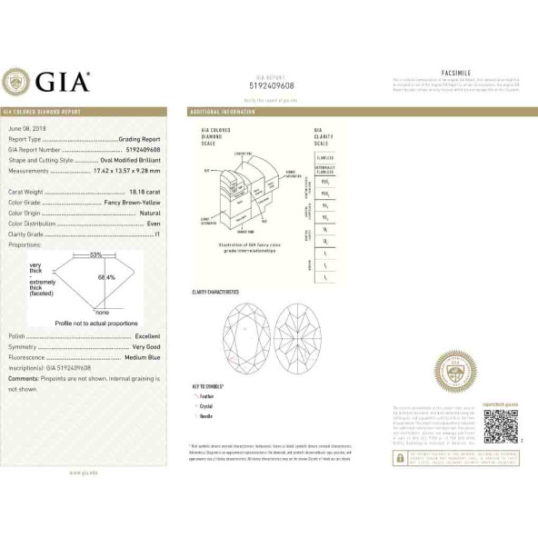 Certifikat GIA pre prirodny farebny diamant oval fancy hnedožltý 18 8826920138Y5 Certifikat GIA pre prirodny farebny diamant oval fancy hnedožltý 18 8826920138Y5