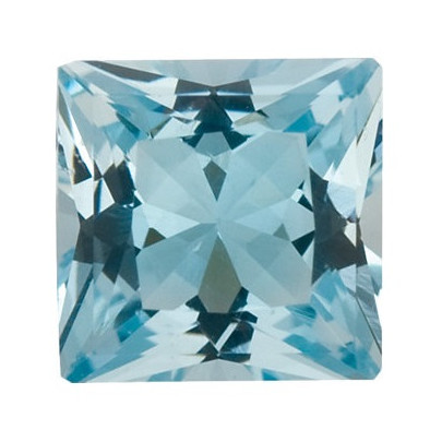 Akvamarín štvorec 4 x 4 mm 0,32ct Princess cut AKPPAAZ-4 2