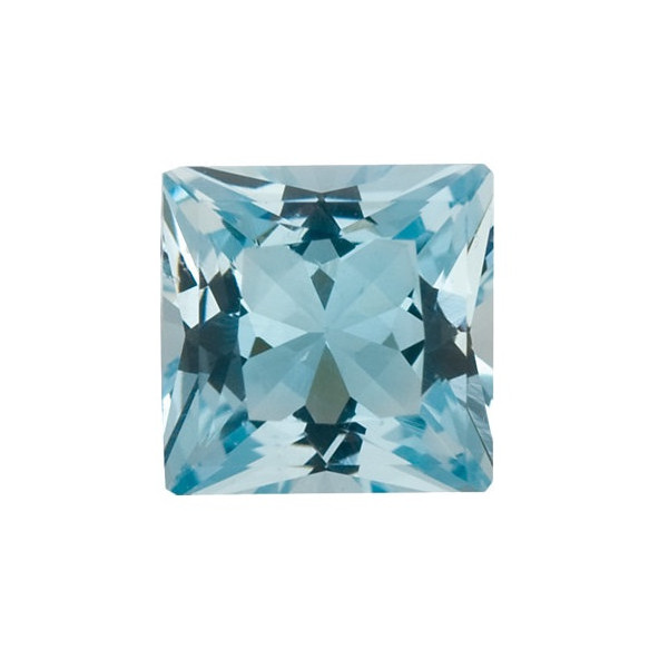 Akvamarín štvorec 5 x 5 mm 0,62ct Princess cut AKPPAAZ-5 Akvamarín štvorec 5 x 5 mm 0,62ct Princess cut AKPPAAZ-5