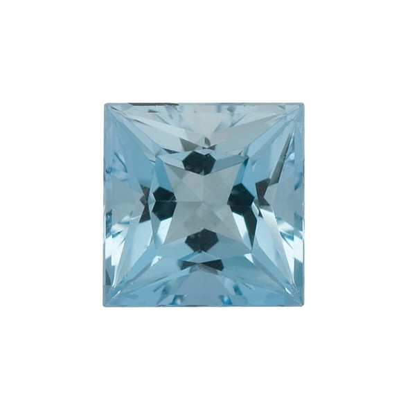 Akvamarín štvorec 6 x 6 mm 1,06ct Princess cut AKPPAAAZ-6 Akvamarín štvorec 6 x 6 mm 1,06ct Princess cut AKPPAAAZ-6