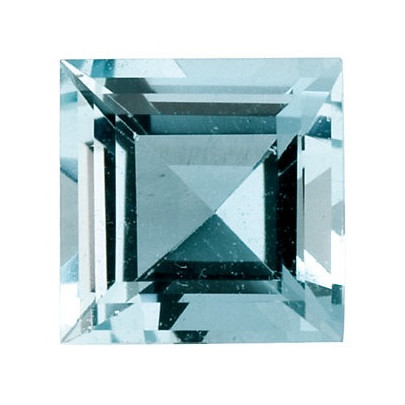 Akvamarín štvorec 6 x 6 mm 1,1ct Step-cut AKPSAAZ-6 2