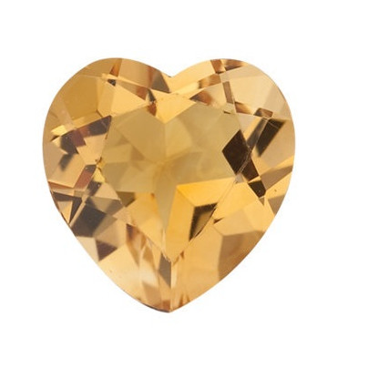 Citrín srdce 7 x 7 mm 1,22ct Fazetovaný CNHFAYL-7 2