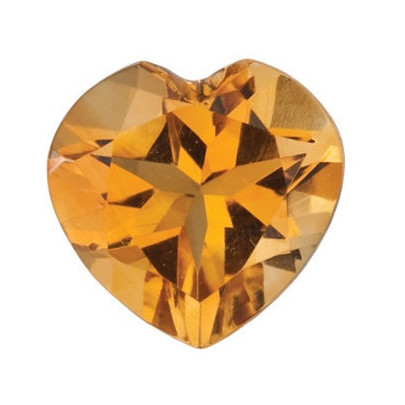 Citrín srdce 3 x 3 mm 0,094ct Fazetovaný CNHFAAYL-3 2