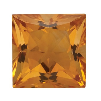 Citrín štvorec 6 x 6 mm 1,05ct Princess cut CNPPAAYL-6 2