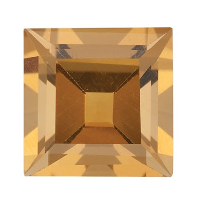 Citrín štvorec 5 x 5 mm 0,64ct Step-cut CNPSAYL-5 2