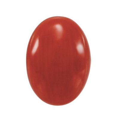 Korál červený ovál 7 x 5 mm 0,75ct Kabošon KOOKSRD-7 2