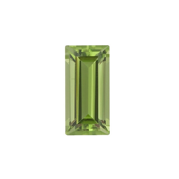 Peridot arizona rovná bageta 6 x 3 mm 0,43ct Fazetovaný PEBFAAGR-6