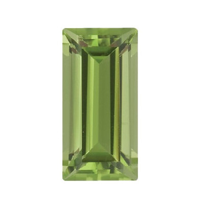 Peridot rovná bageta 5 x 2 mm 0,19ct Fazetovaný PEBFAAPE-5 2