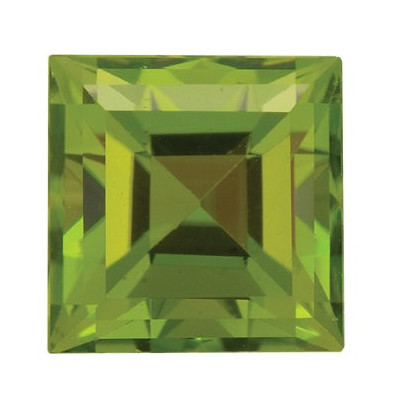Peridot štvorec 3 x 3 mm 0,19ct Step-cut PEPSAAPE-3 2