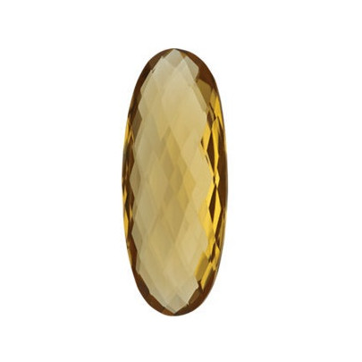 Quartz Honey ovál 25 x 10 mm 8,9ct Double-sided Checkerboard cut KROOAAHO-25 2