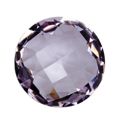 Quartz Rose de France okrúhly 10 mm 3,19ct Double-sided Checkerboard cut KRROAAPU-10 2