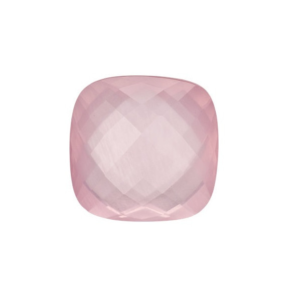 Quartz rose-ruženín antický štvorec 16 x 16 mm Double-sided Checkerboard cut KRVOAARO-16 Quartz rose-ruženín antický štvorec 16 x 16 mm Double-sided Checkerboard cut KRVOAARO-16