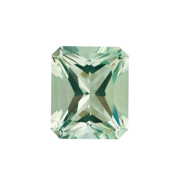 Quartz  zelený emerald 9 x 7 mm 1,94ct Radiant-Cut KRERAGR-9 Quartz  zelený emerald 9 x 7 mm 1,94ct Radiant-Cut KRERAGR-9