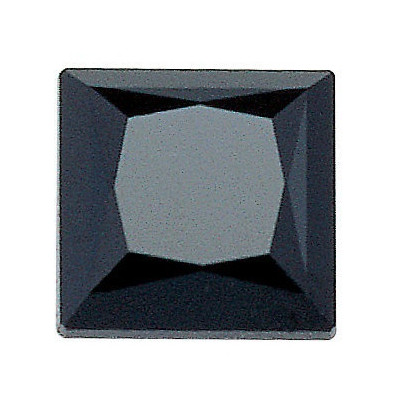 Spinel Čierny štvorec 2,5 x 2,5 mm 0,13ct Princess Machine-Cut SLPWFJT-2,5 2