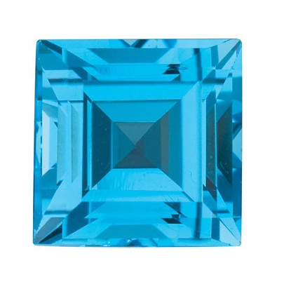 Topás Swiss Blue štvorec 4 x 4 mm 0,43ct Step-cut TPPSAASB-4 2