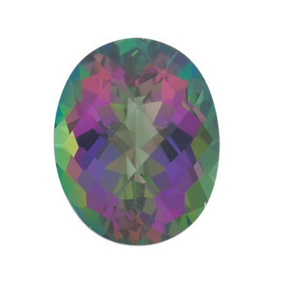 Topás Green mystic ovál 14 x 10 mm 8,24ct Checkerboard cut TPOCAAGR-14 2