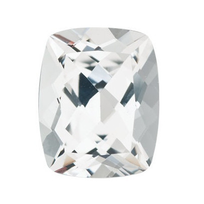 Topás biely antický cushion 10 x 8 mm 3,5ct Fazetovaný TPUFFC-10 2