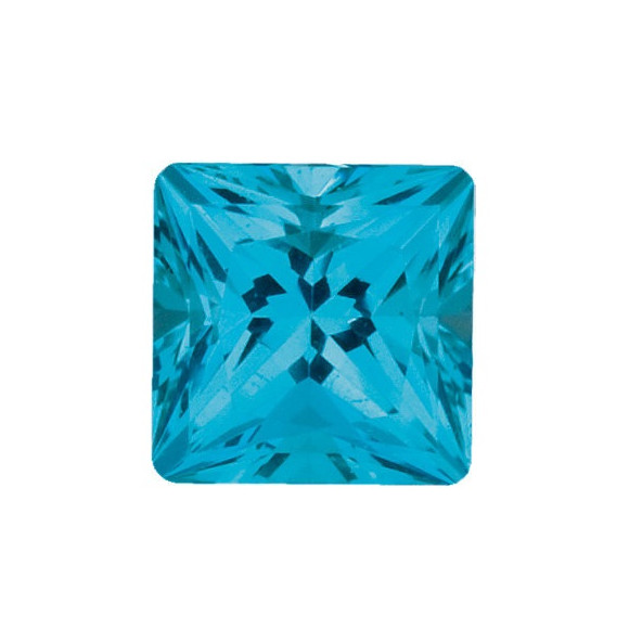 Topás Paraiba passion štvorec 7 x 7 mm 2,1ct Princess cut TPPPFPB-7