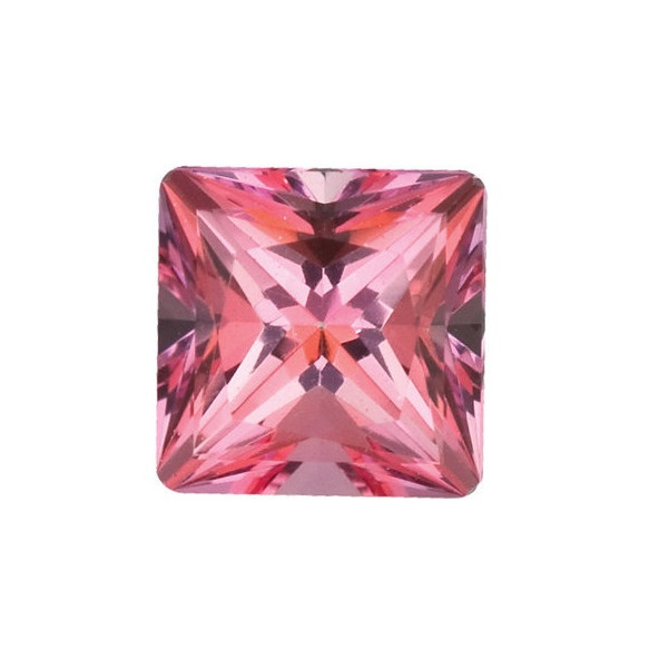 Topás Pink passion štvorec 4 x 4 mm 0,41ct Princess cut TPPPFPK-4 Topás Pink passion štvorec 4 x 4 mm 0,41ct Princess cut TPPPFPK-4