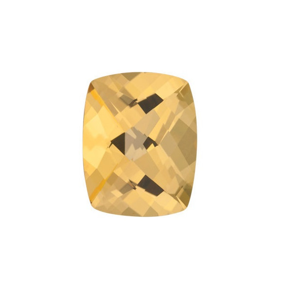 Topás honey antický cushion 6 x 4 mm Checkerboard cut TPUCFHO-6