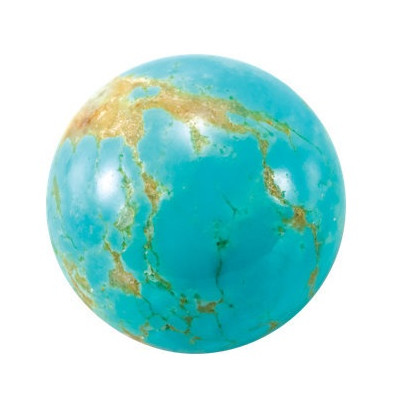 Tyrkys kingman okrúhly 10 mm 3,52ct Kabošon TYRKSTK-10 2