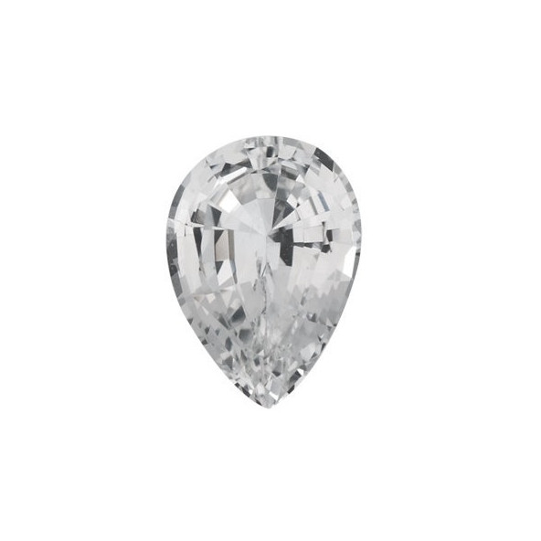 Zafír Biely slza 6 x 4 mm 0,6ct Fazetovaný ZFXFAAC-6