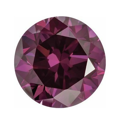 Prírodný diamant purpurový okrúhly briliant 4,3 mm 0,33ct Diamantový BIRDP12FU-4,3 2