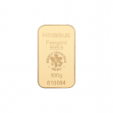 Investičná zlatá tehla 100 g razená Heraeus