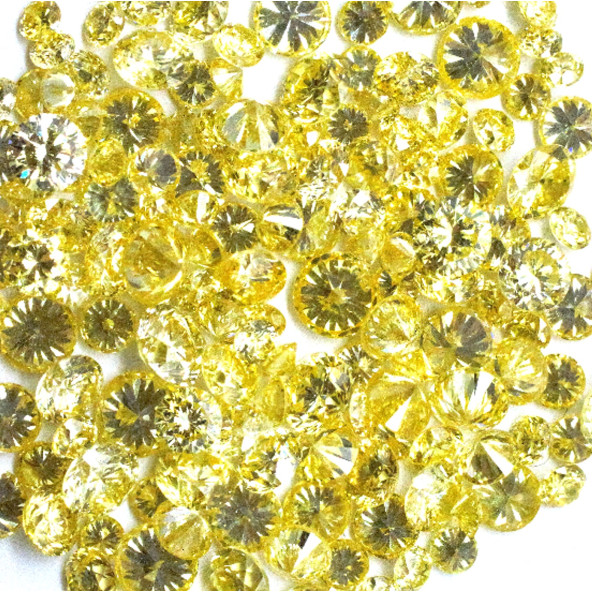 Fancy color diamant okrúhly briliant, fancy žltý 2,9 mm 0,1ct  BIRDY5YL-2,9