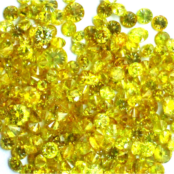 Fancy color diamant okrúhly briliant, fancy vivid jonquille žltý 2,8 mm 0,08ct  BIRDY7YL-2,8