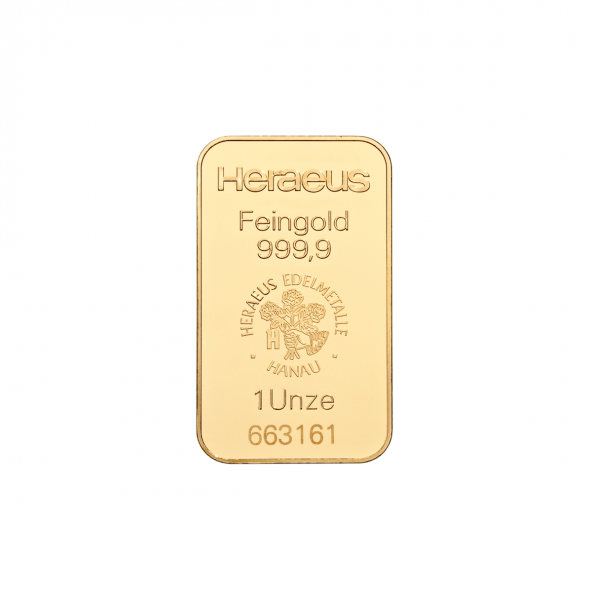 Investičná zlatá tehla 1oz razena Kinebar Heraeus 87892731