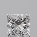 Prírodný diamant princess, SI1, E, 0,7ct, GIA