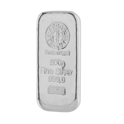 Investičná strieborná tehla 500 g liata Argor Heraeus 80010