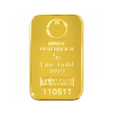 Investičná zlatá tehla 5 g razená Kinegram Münze Österreich 86100005 (4)