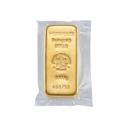 Investičná zlatá tehla 1000 g liata Heraeus 85100015 2
