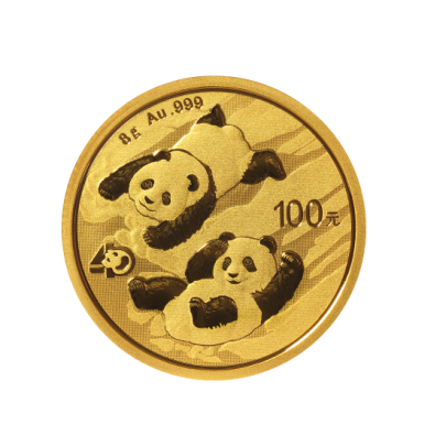 Investičná zlatá minca 8 g Panda 100 CNY 05112203-22