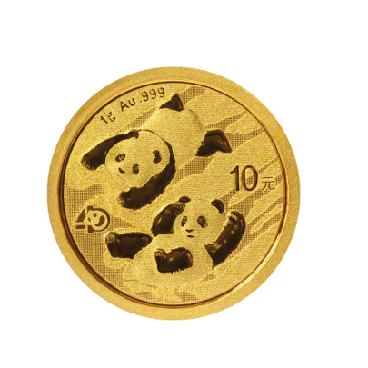 Investičná zlatá minca 1 g Panda 10 CNY 05112205-22
