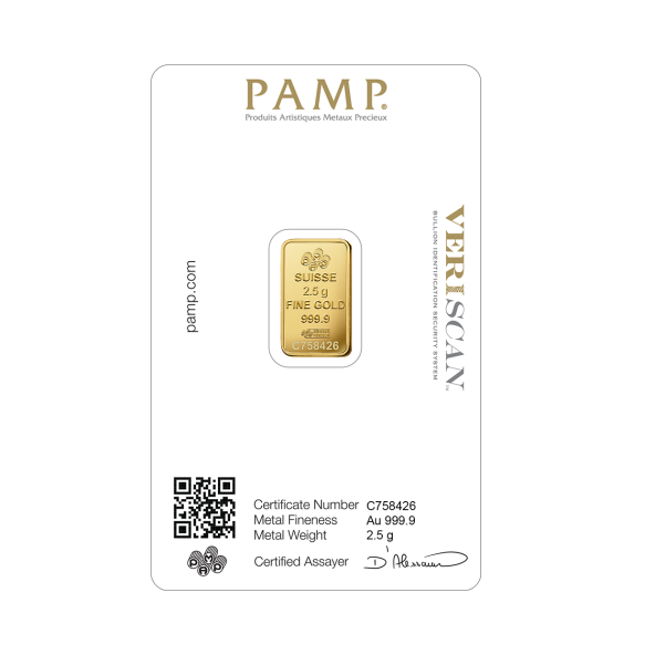 Investičná zlatá tehla 2,5 g razená Pamp Fortuna 86150002 (4)