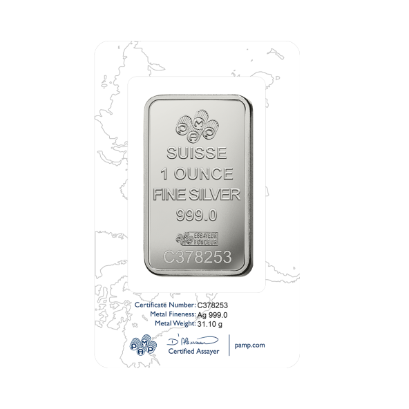 Investičná strieborná tehla 1 oz razená Pamp Fortuna AG00RI022S101 (4)
